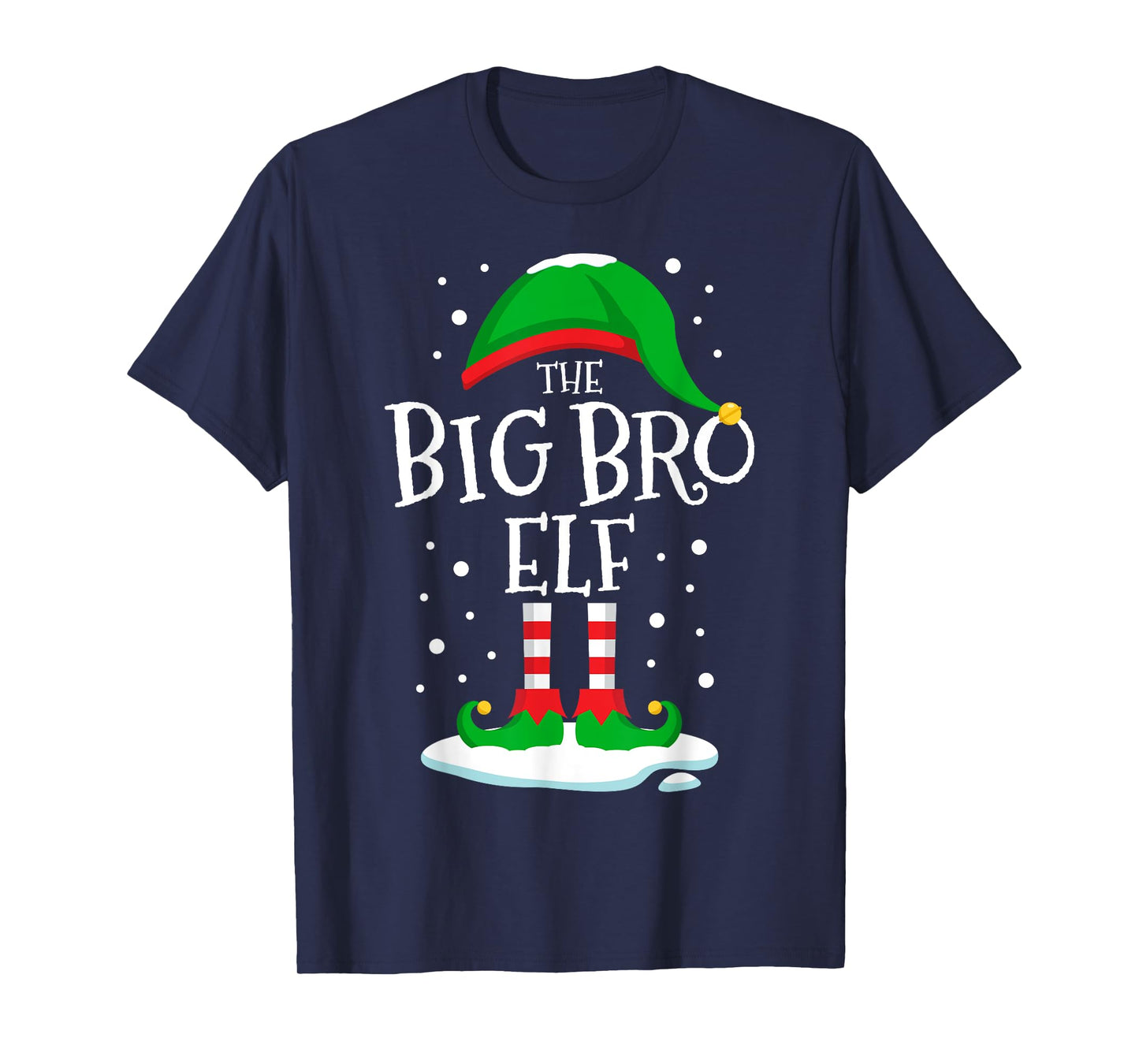 The Big Bro Elf Christmas Family Matching Xmas Brother Funny T-Shirt