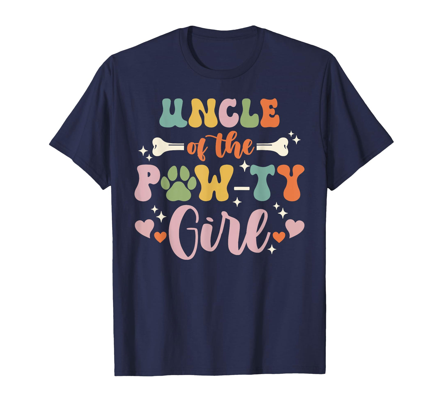Uncle Of The Pawty Girl Dog Uncle Family Matching T-Shirt