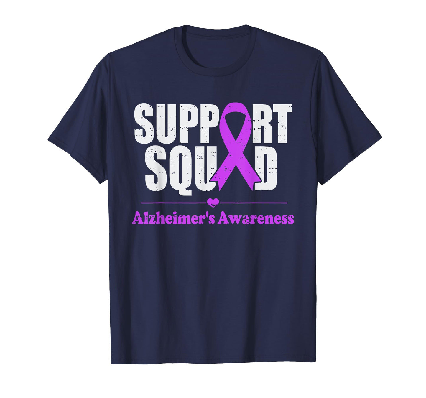 Support Squad Alzheimer's Awareness Ribbon Purple Dementia T-Shirt