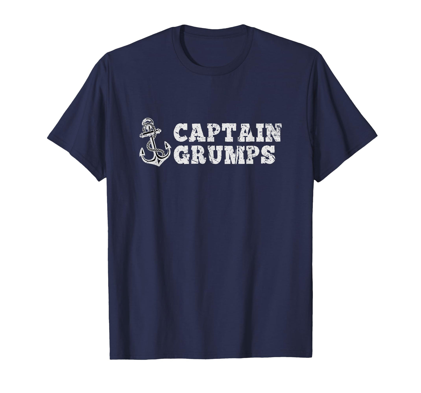 Captain Grumps Sailing Boating Vintage Boat Anchor Funny T-Shirt