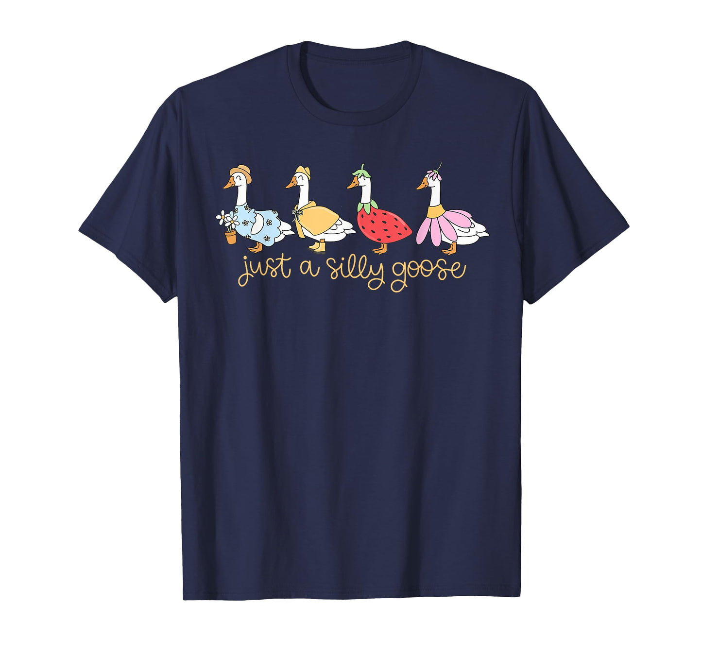 Just A Silly Goose On The Loose Funny Boys Kids Meme Goose T-Shirt