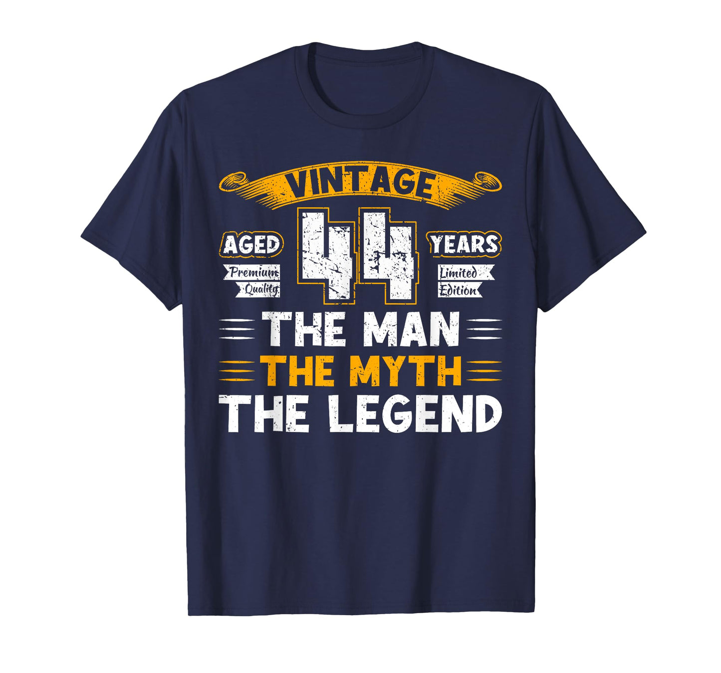 Aged 44 Years The Man The Myth The Legend 44th Birthday T-Shirt