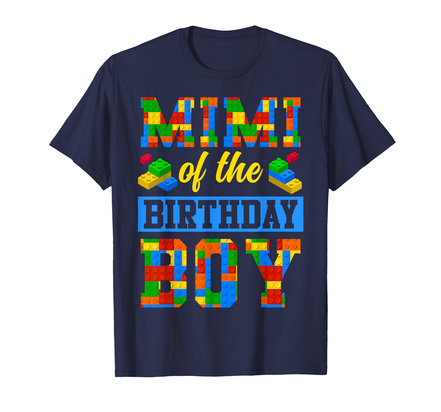 Mimi Of The Birthday Boy Building Block Bday Party T-Shirt