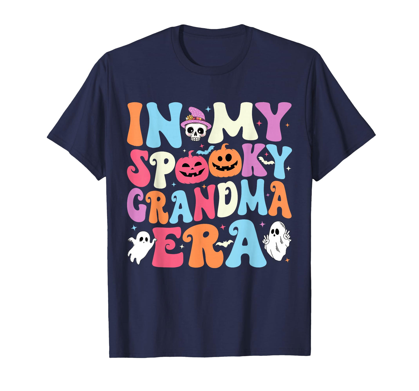 In My Spooky Grandma Era Halloween Groovy Grandma Halloween T-Shirt