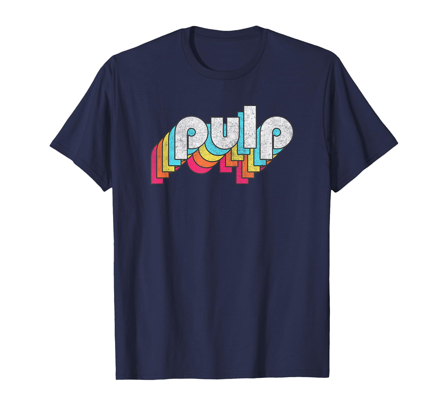 Pulp Retro Design Text Vintage Classic 90s Rock Music Fan T-Shirt
