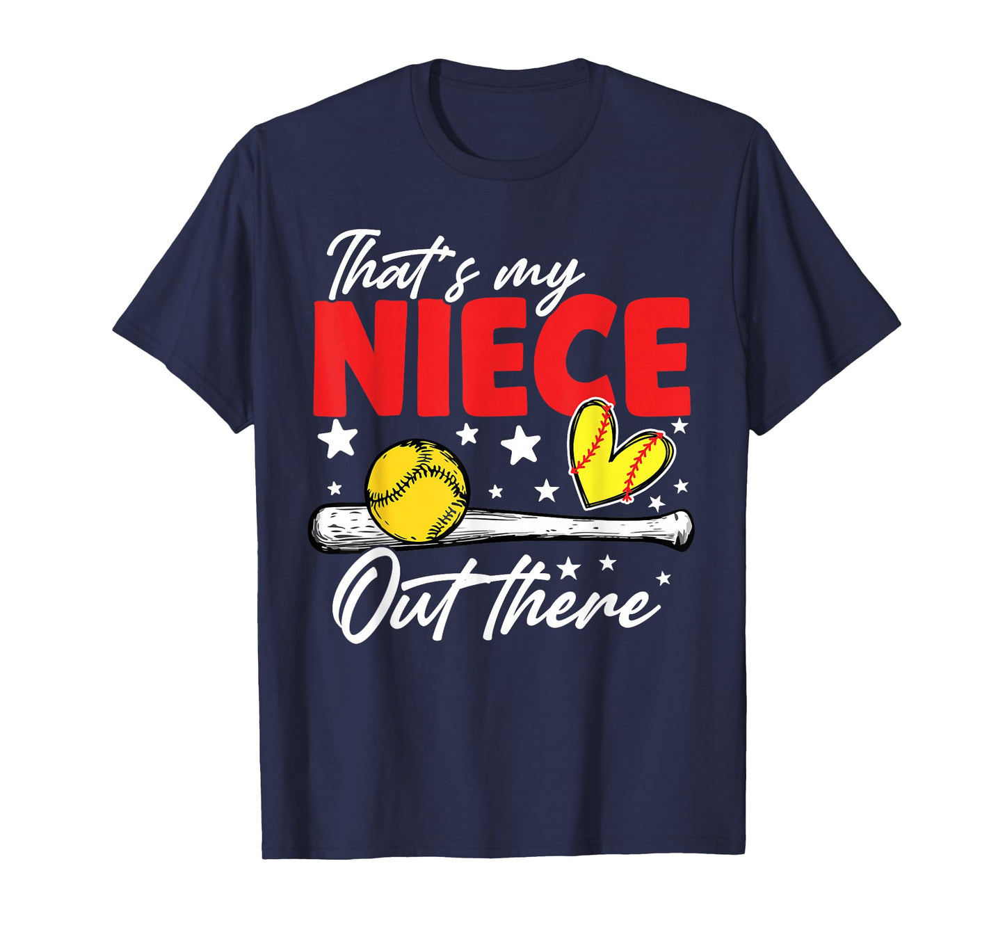 That's My Niece Out There Funny Baseball Grandma T-Shirt