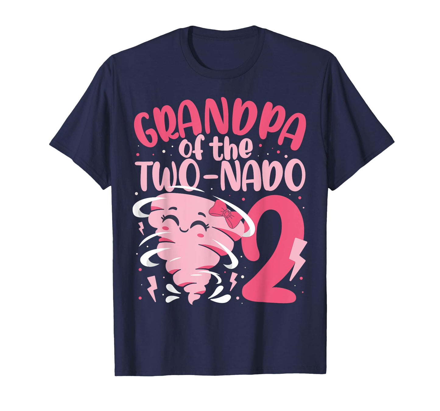 Grandpa of The Two-nado Tornado Theme 2nd Birthday Party T-Shirt