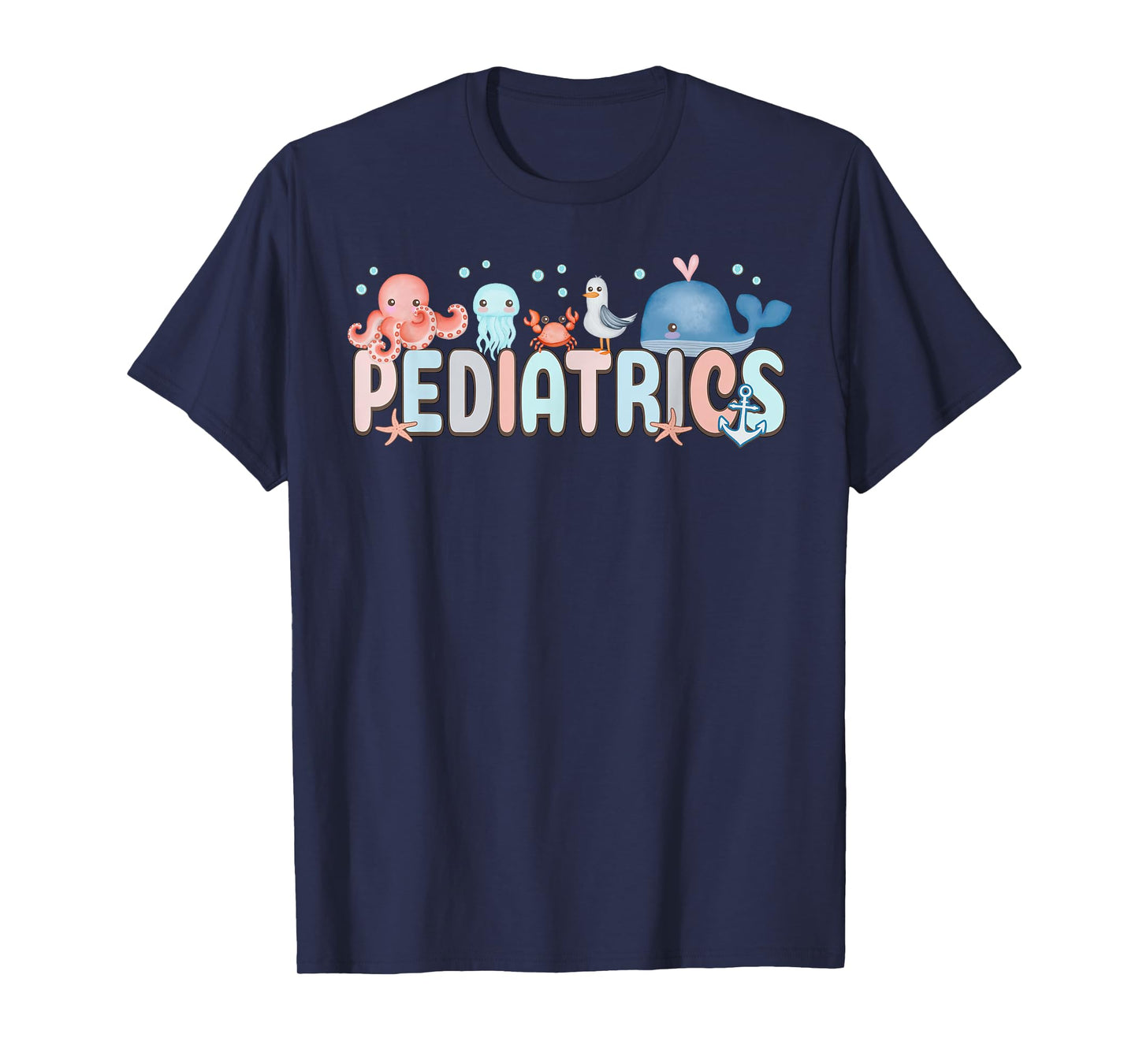 Summer Sea Animal Pediatrics Nurse PEDS RN Pediatrician T-Shirt