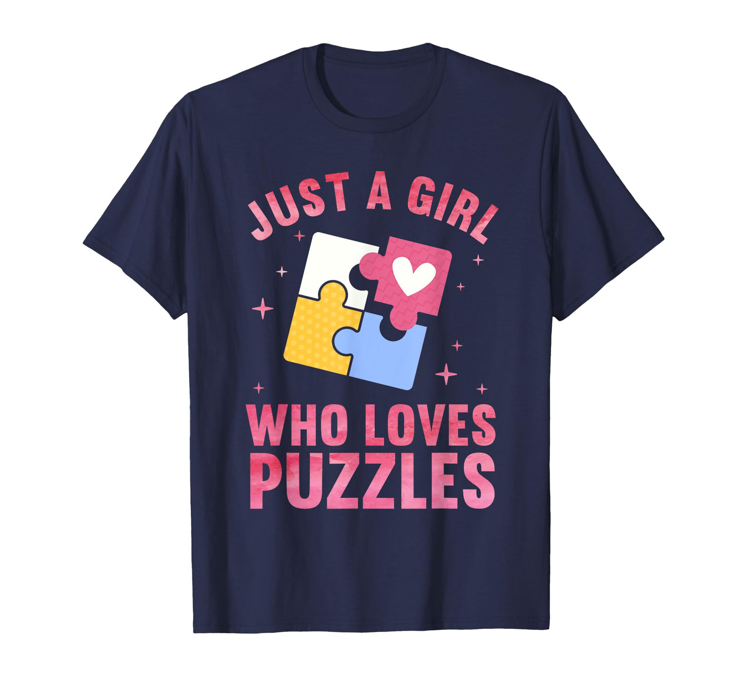 Cool Puzzle Design for Women Girls Jigsaw Lover Puzzle Piece T-Shirt