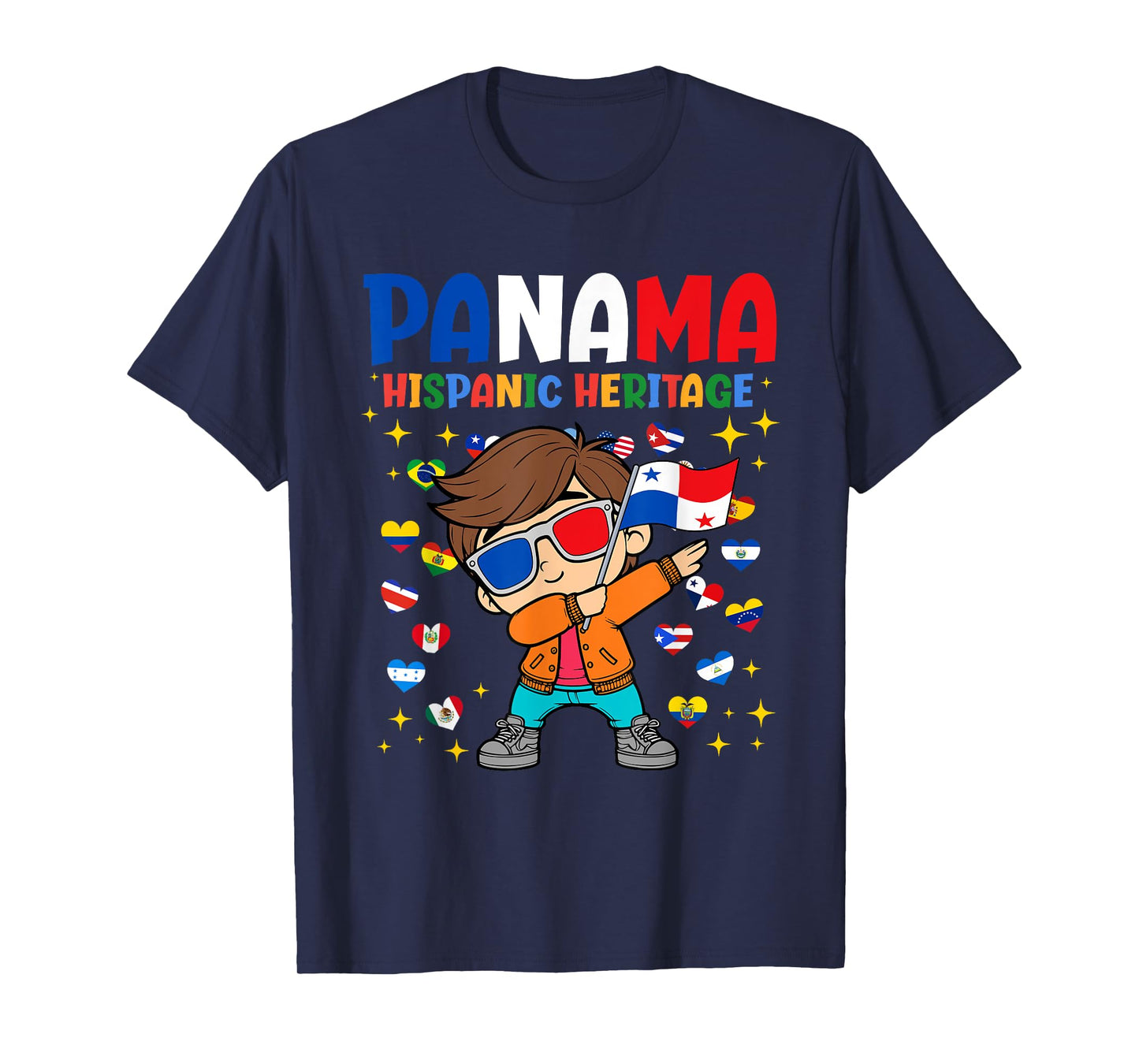 Hispanic Heritage Panamanian Flag Proud Panama Boys Kids T-Shirt