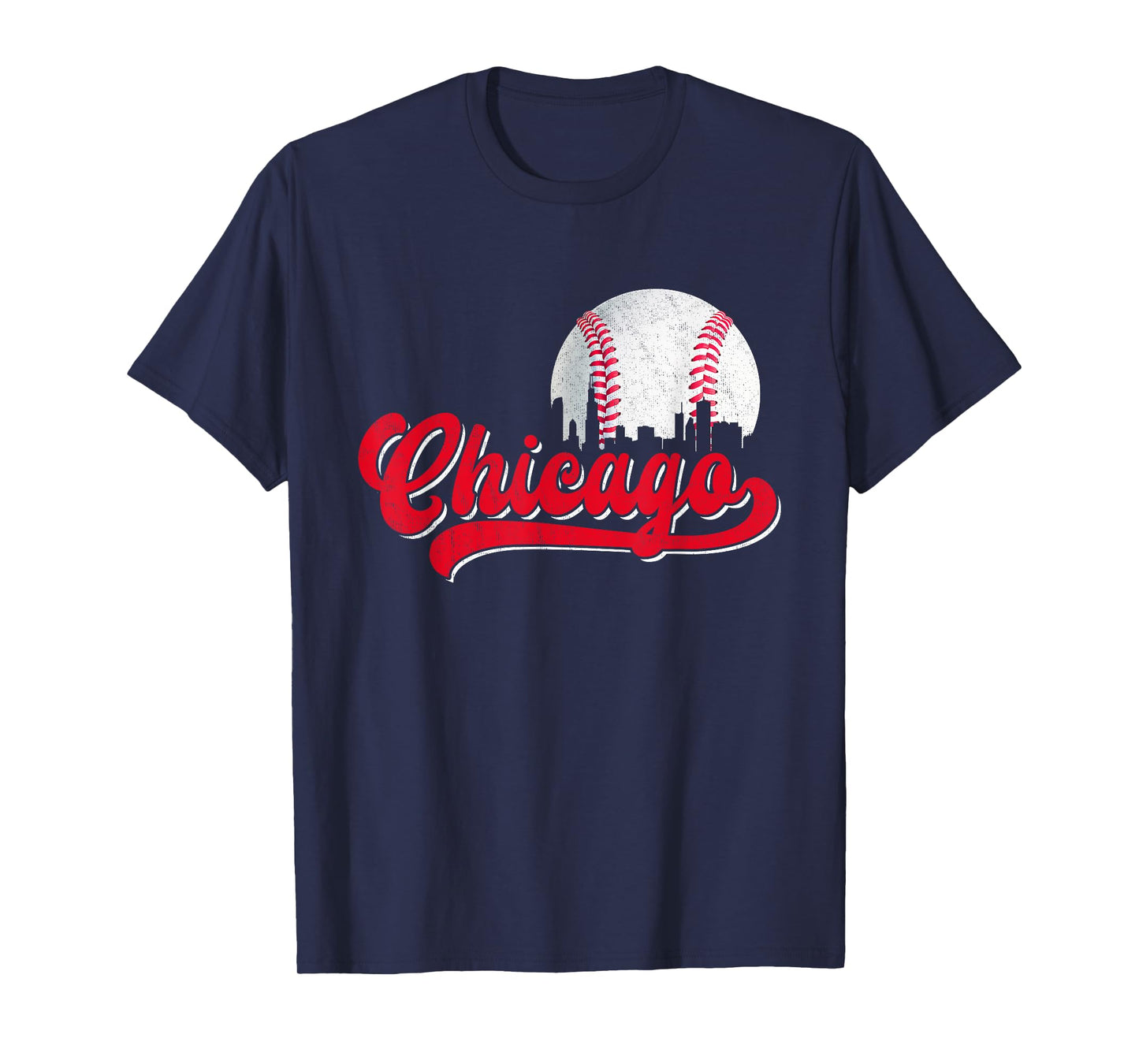 Vintage Chicago Graphic Baseball Lover Player Men Women T-Shirt