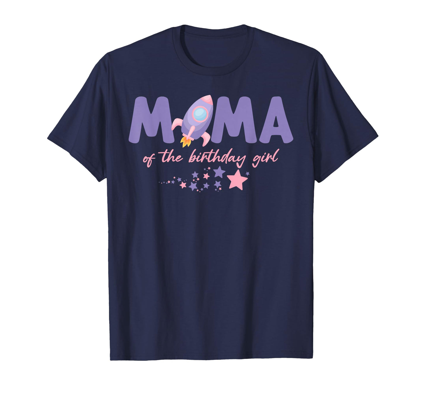 Two The Moon Mama Of the Birthday Girl Astronaut Family T-Shirt