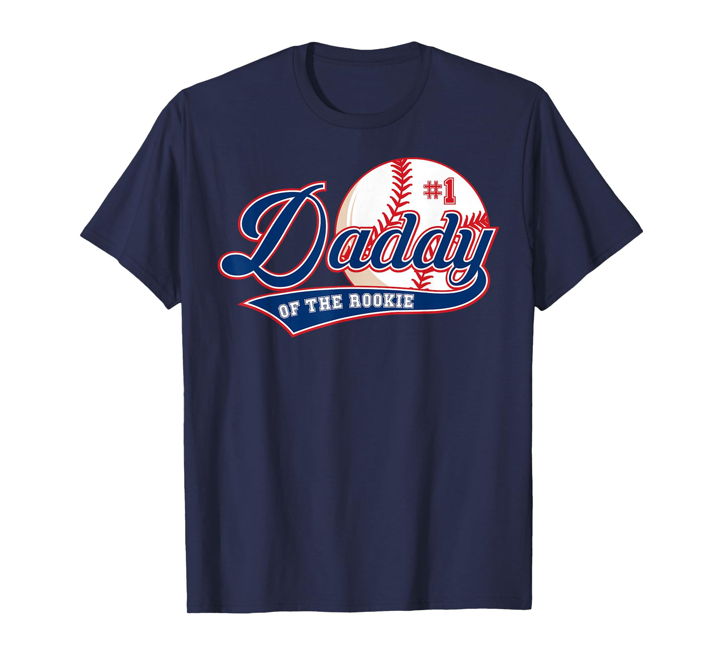 Daddy of Rookie of Year 1st Birthday Baseball Theme Matching T-Shirt