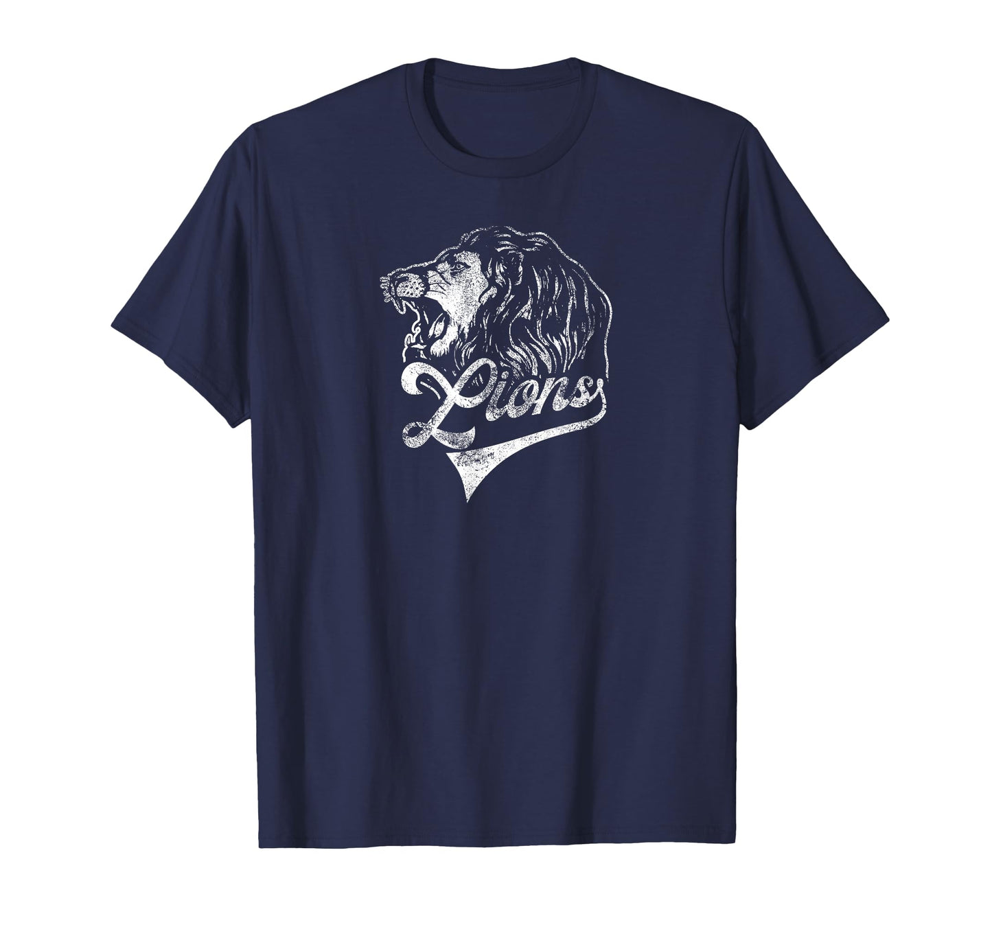 Lions School Sports Fan Team Spirit Mascot Vintage T-Shirt