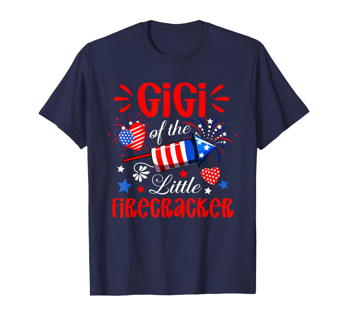 Gigi Of The Little Firecracker 4th Of July Expecting Baby T-Shirt