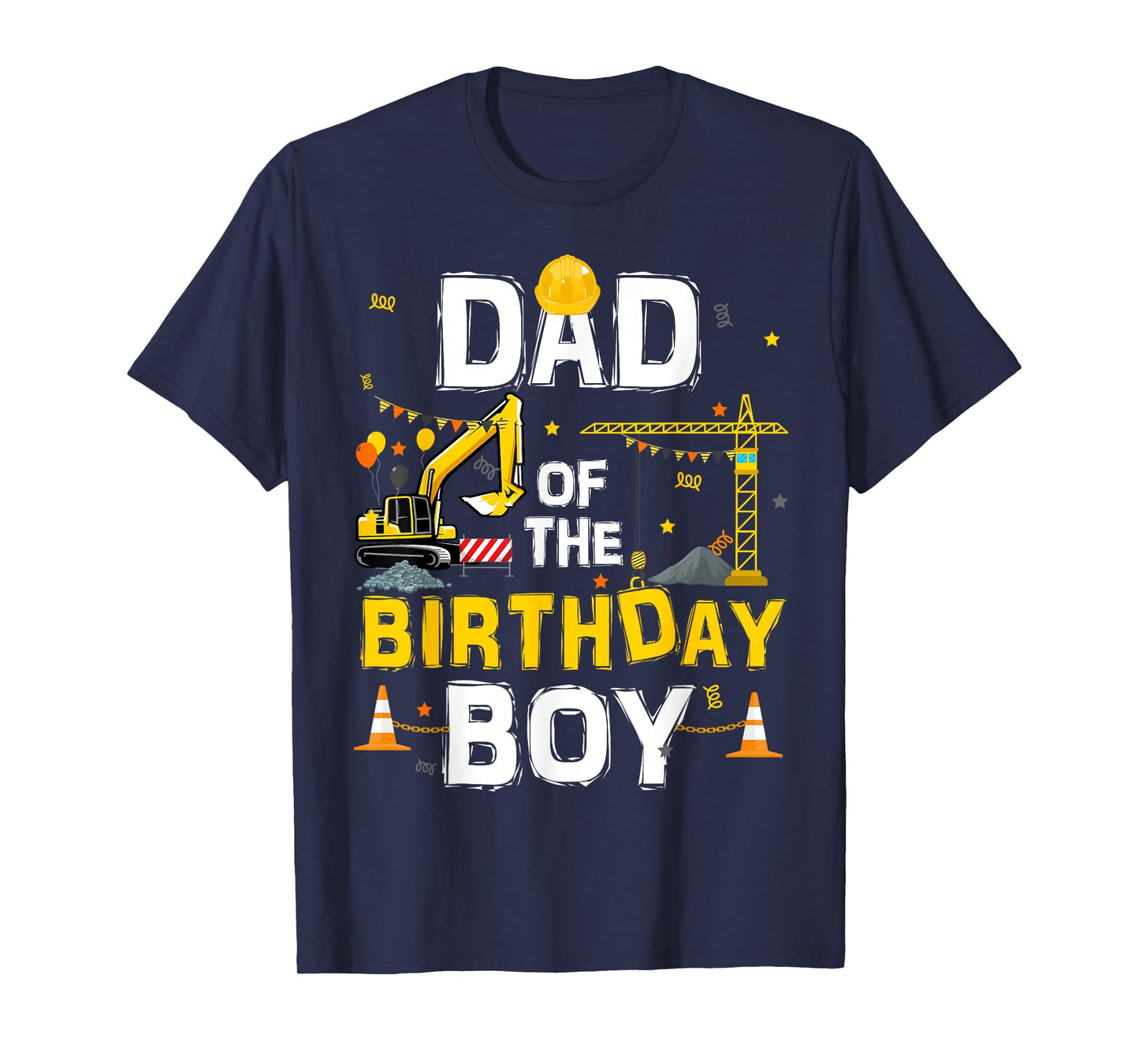 Dad Of The Birthday Boy Matching Construction Crew B-day T-Shirt
