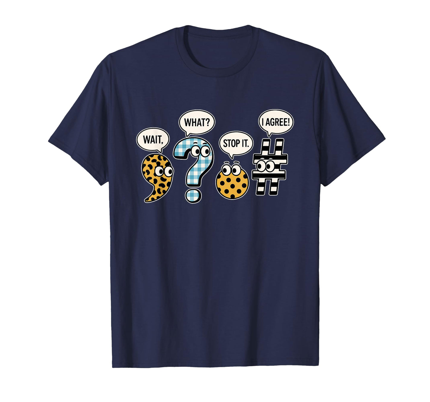 Funny Punctuation English Grammar Teacher Back To School T-Shirt