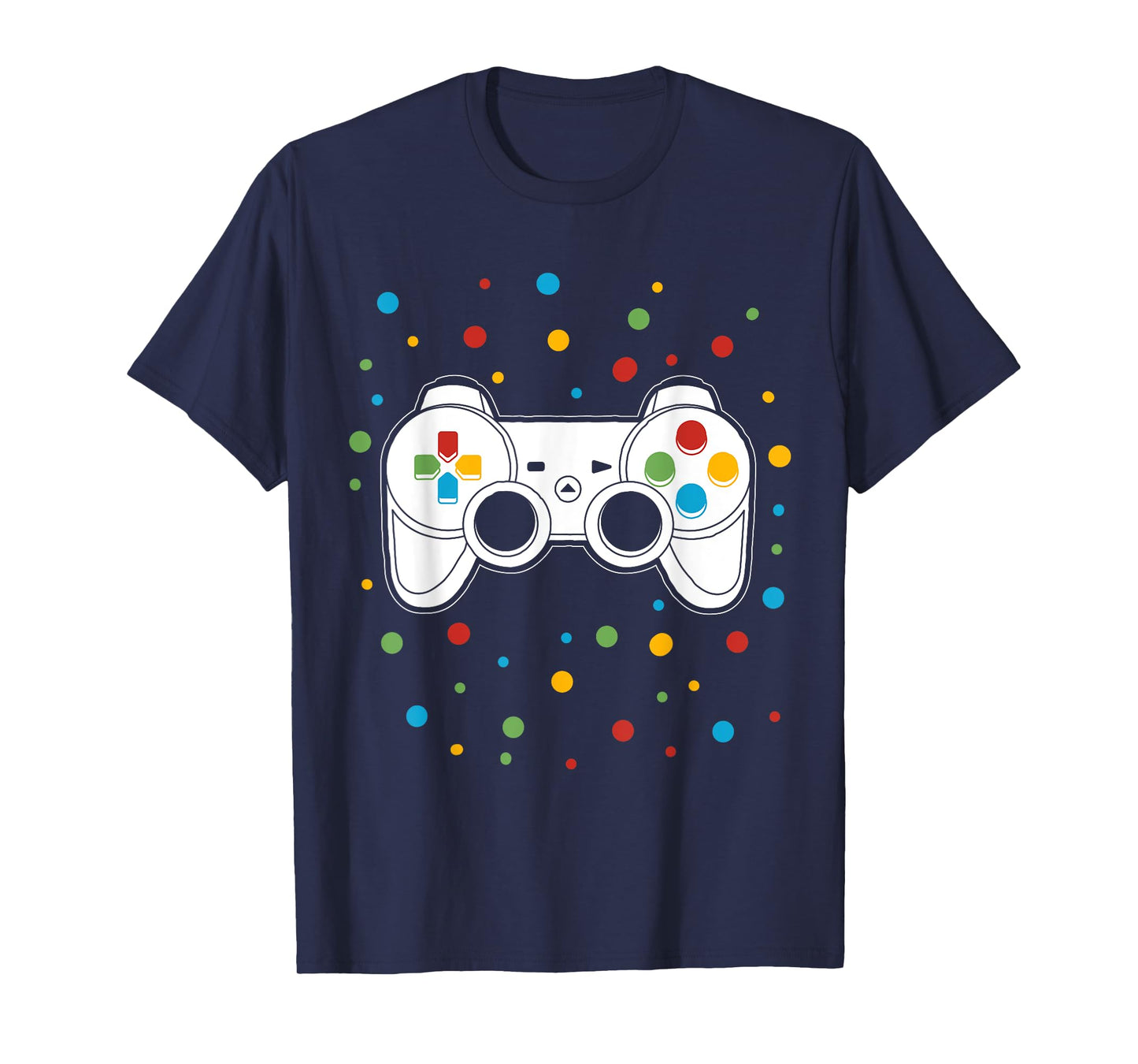 Dot Video Game Gamer Colorful Polka Dot Boy Kid Teen Youth T-Shirt
