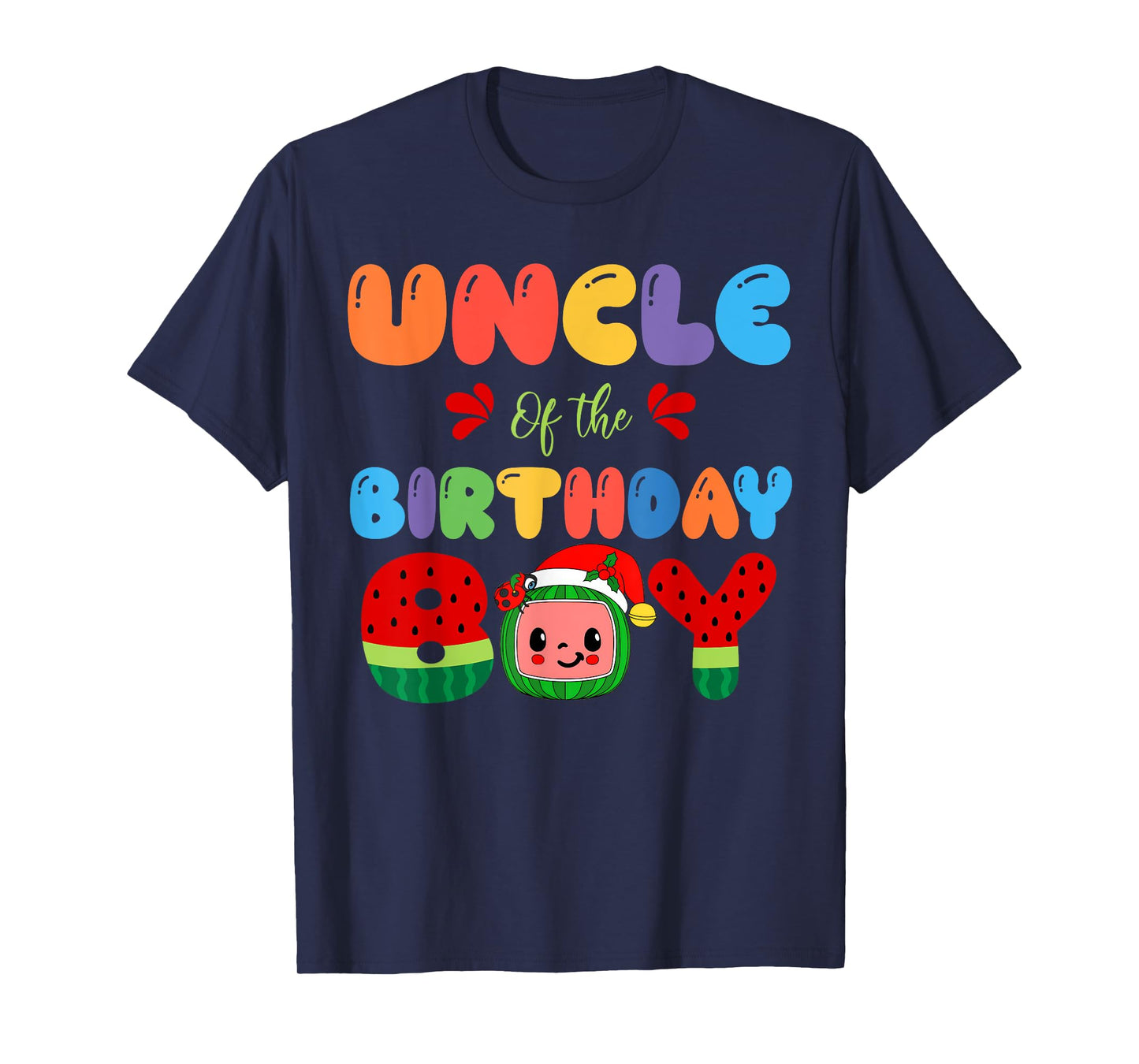 Uncle of The Birthday Boy Melon Family Matching Funny T-Shirt