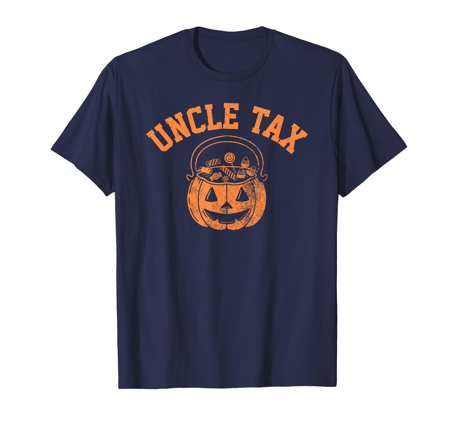 Halloween Vintage Uncle Tax Pumpkin Spooky Trick-or-Treat T-Shirt