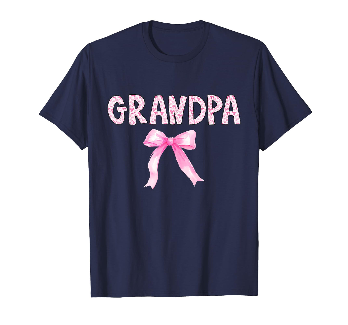 Grandpa Birthday Squad Matching Coquette Bow Family Party T-Shirt