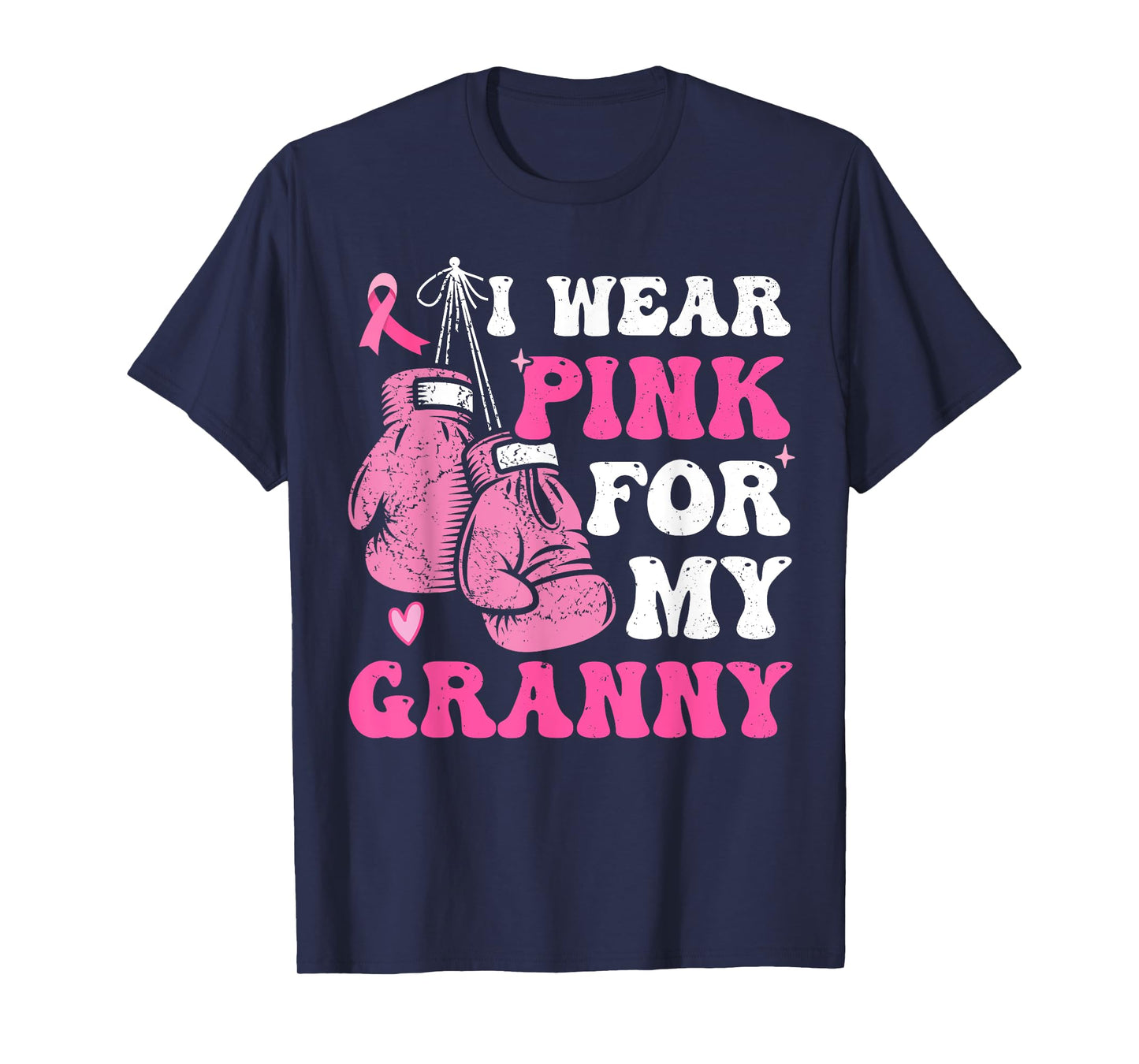 I Wear Pink For My Granny Breast Cancer Grandma For Kids T-Shirt