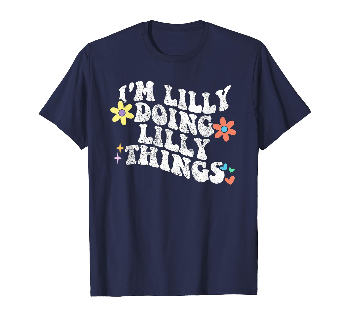 Retro Groovy Im LILLY Doing LILLY Things Funny Mother's Day T-Shirt