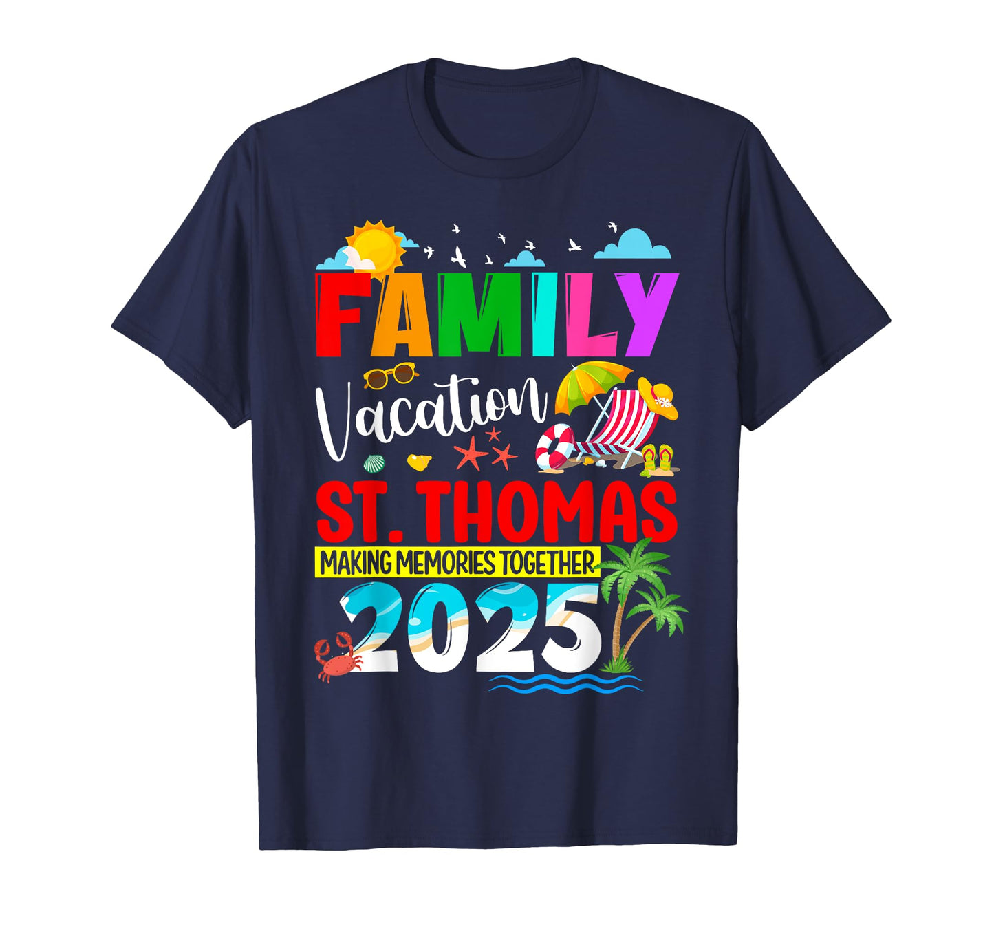 St. Thomas Family Vacation 2025 Matching Family Summer Trip T-Shirt