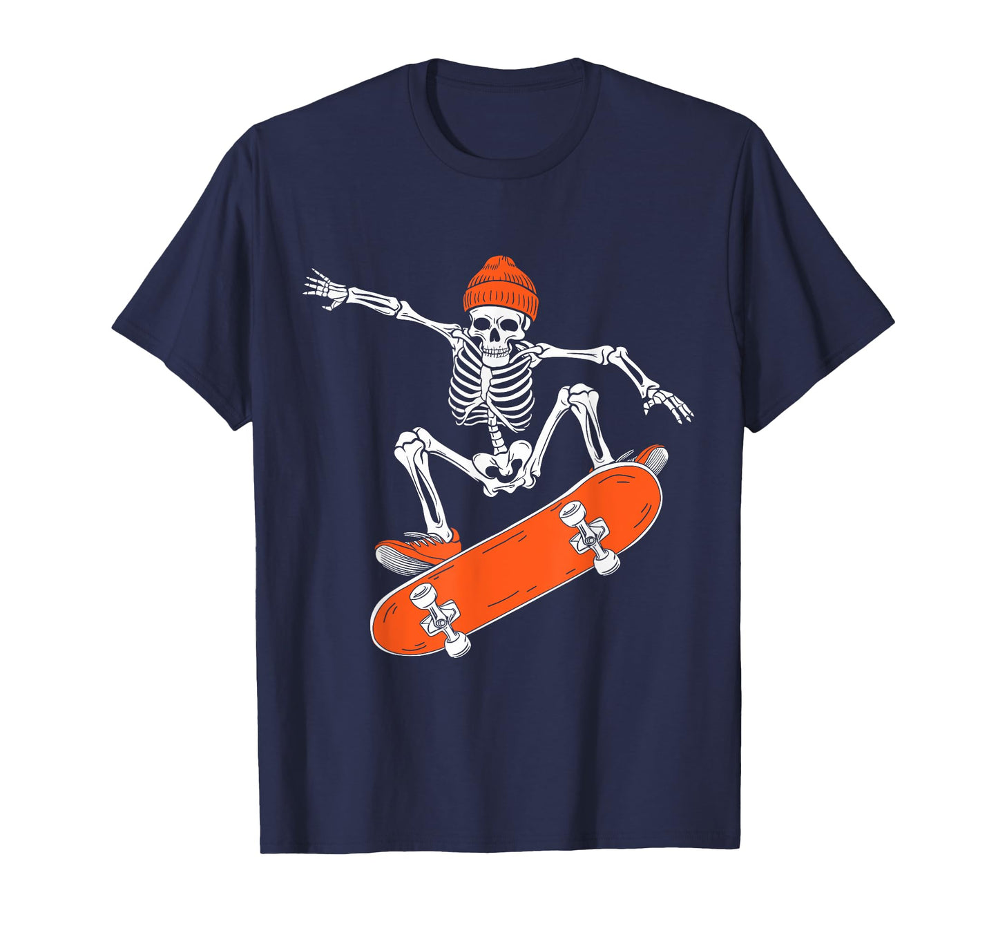 Skateboarding Skeleton Riding Skateboard Halloween Skater T-Shirt