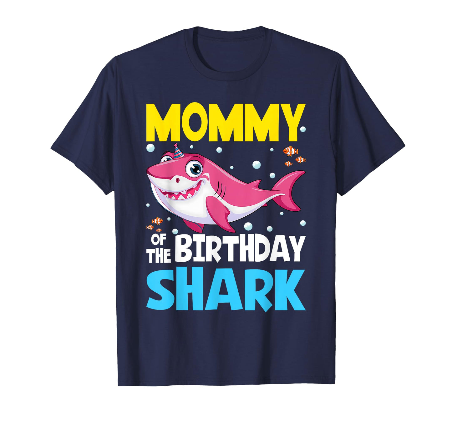 Mommy Birthday Kids Shark Mom Party Matching Family T-Shirt