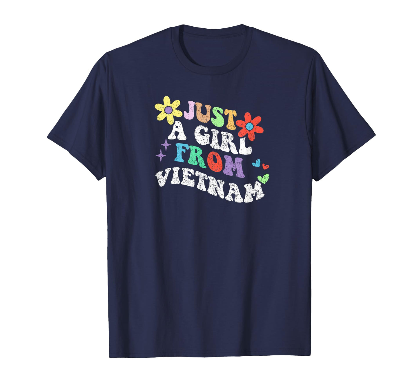 Retro Groovy Just A Girl From Vietnam Mother's Day 2023 T-Shirt