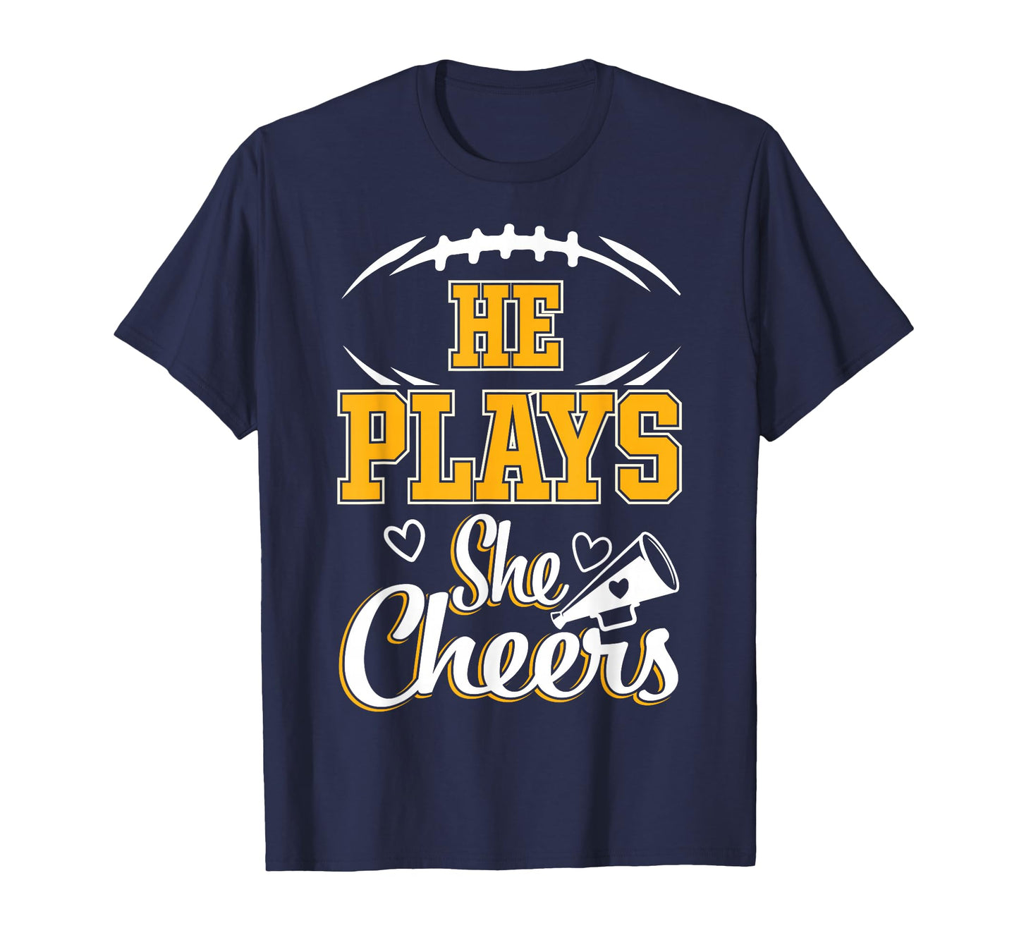 Football and Cheer Mom Cheerleading Mother Football T-Shirt