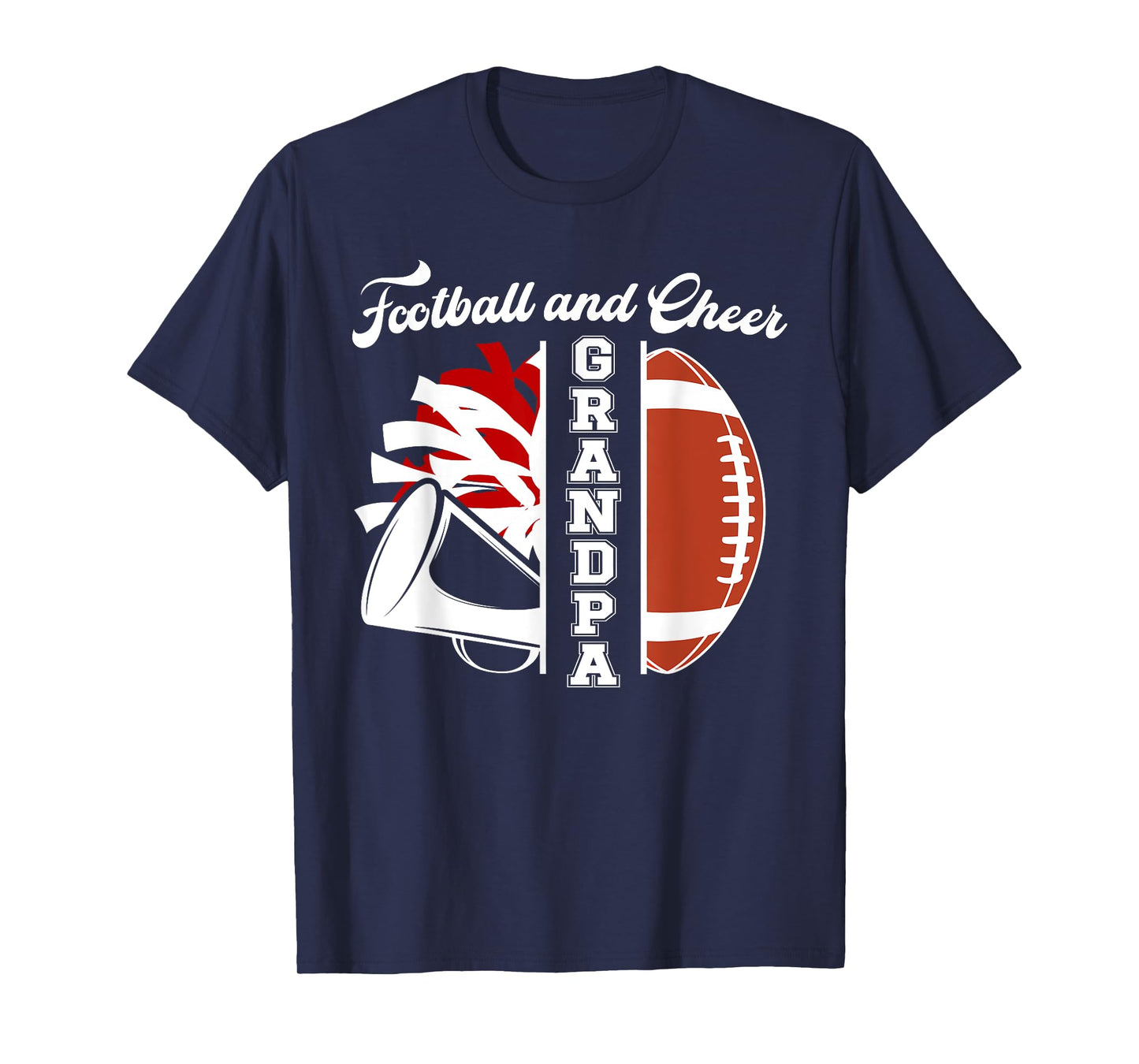 Football And Cheer Grandpa Of Cheerleader & Football Player T-Shirt