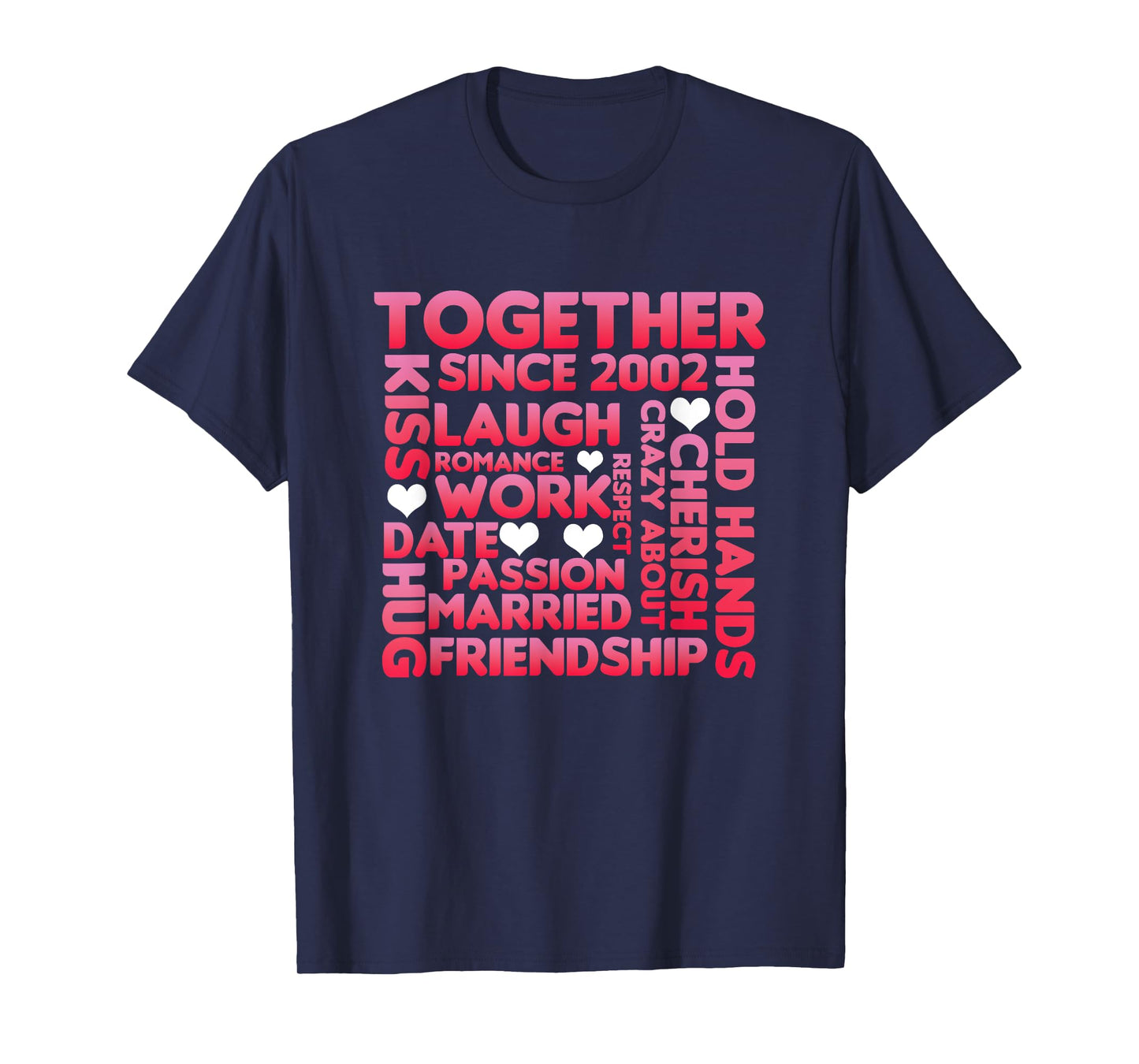 Together Since 2002 Relationship Partner Marriage Couple Gift T-Shirt