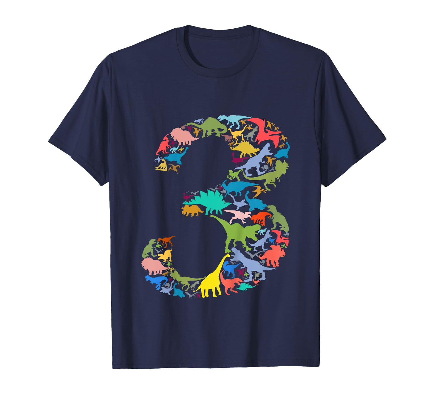 Kids Dinosaur 3rd Birthday Boy 3 Years T-Rex Party Rawr I'm 3 T-Shirt
