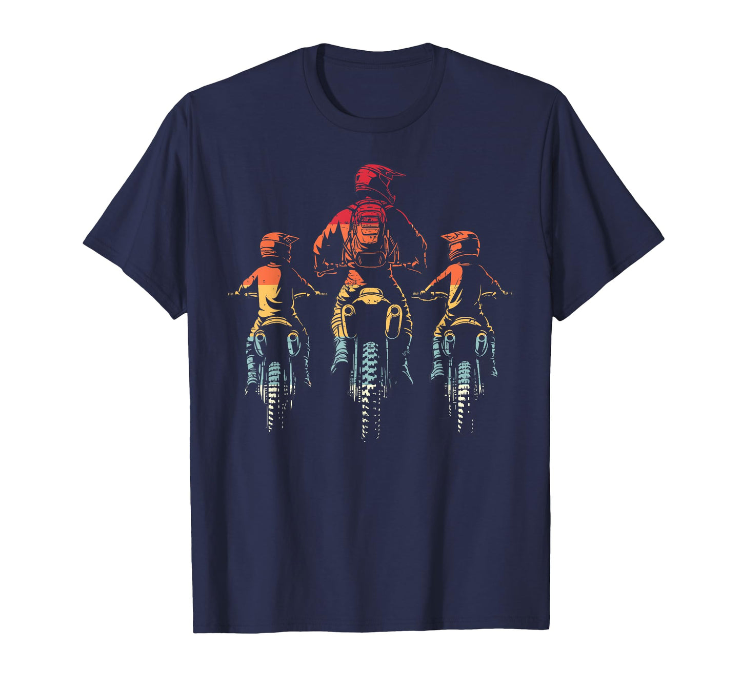 Dad Motocross Lover Tee Father's Day MotoDad of 2 Kids T-Shirt