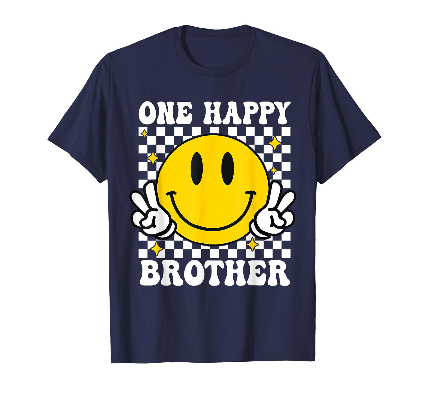 One Happy Dude Brother happy face 1st Birthday Family T-Shirt