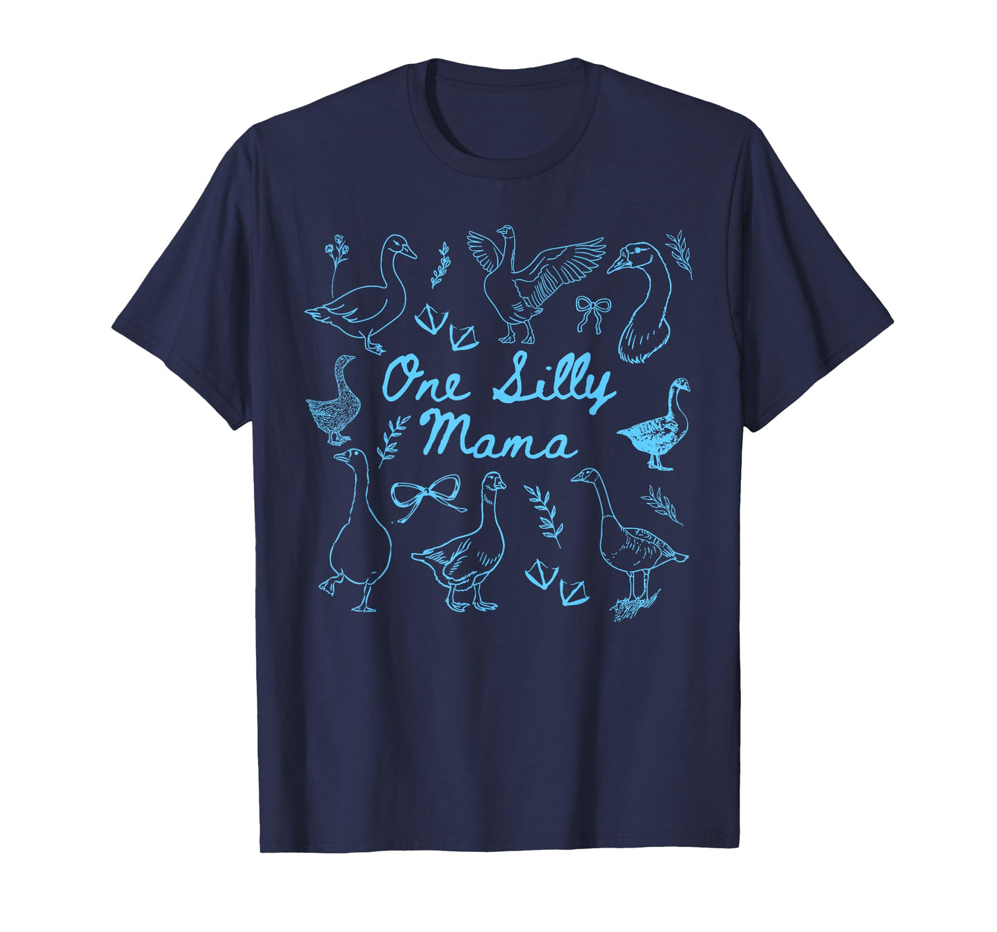 One Silly Goose 1st Birthday Matching Family One Silly Mom T-Shirt