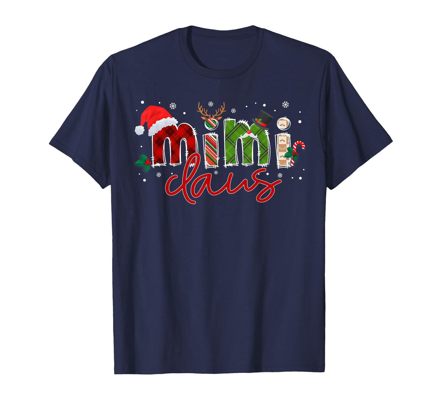 Mimi Claus Santa Claus Family Matching Christmas Pajama T-Shirt
