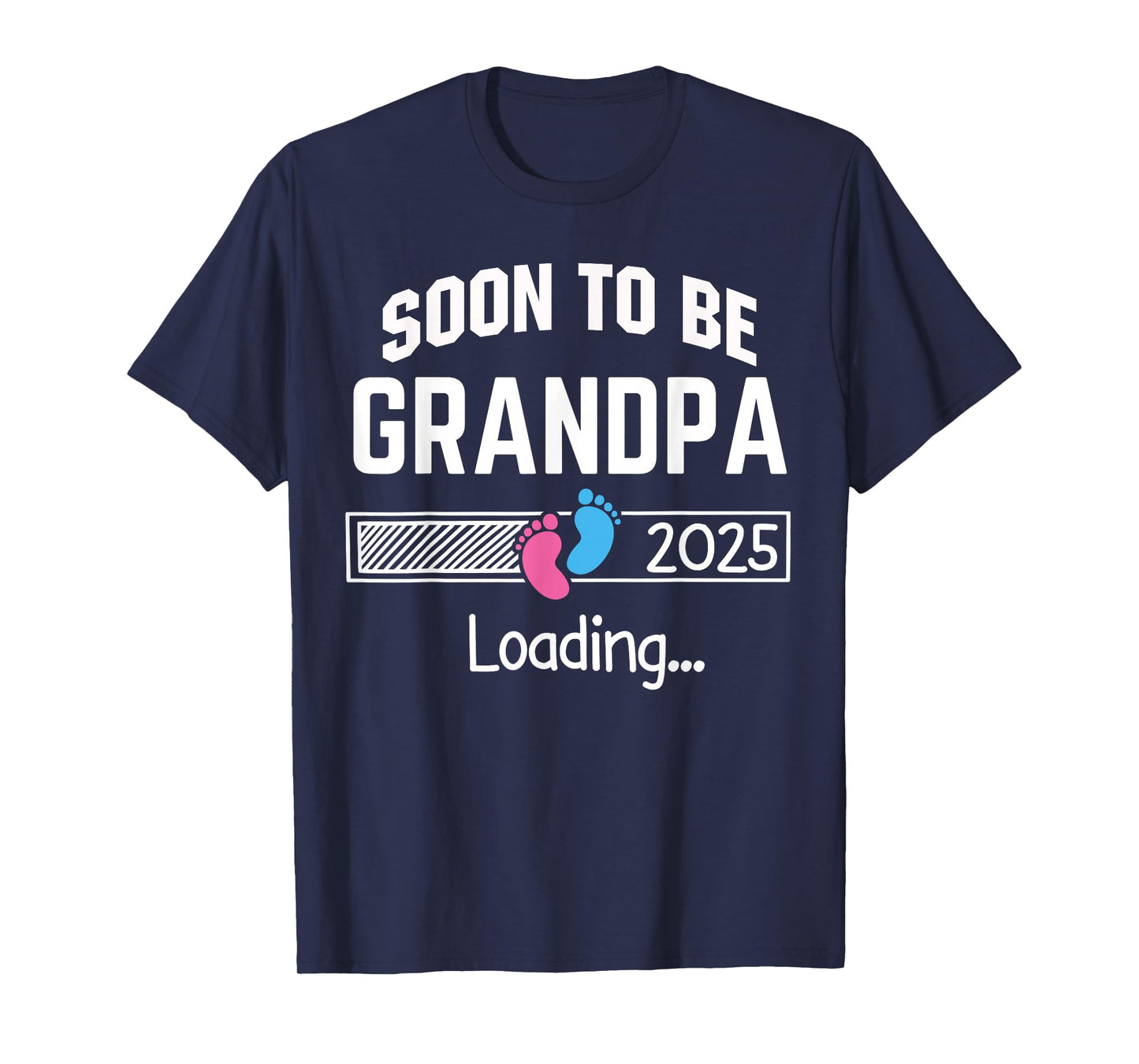 Soon to be Grandpa 2025 Loading Promoted to Grandpa Apparel T-Shirt
