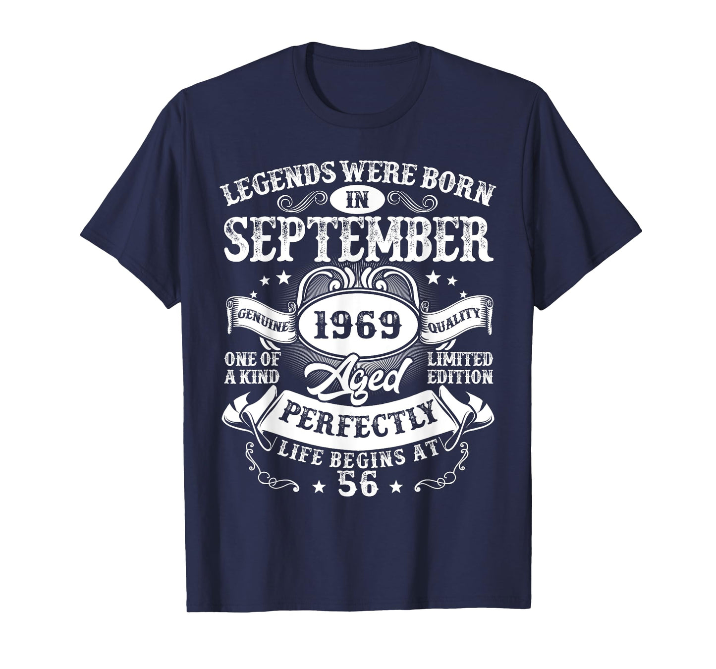 Legend Were Born in September 1969 Vintage 56th Birthday Men T-Shirt