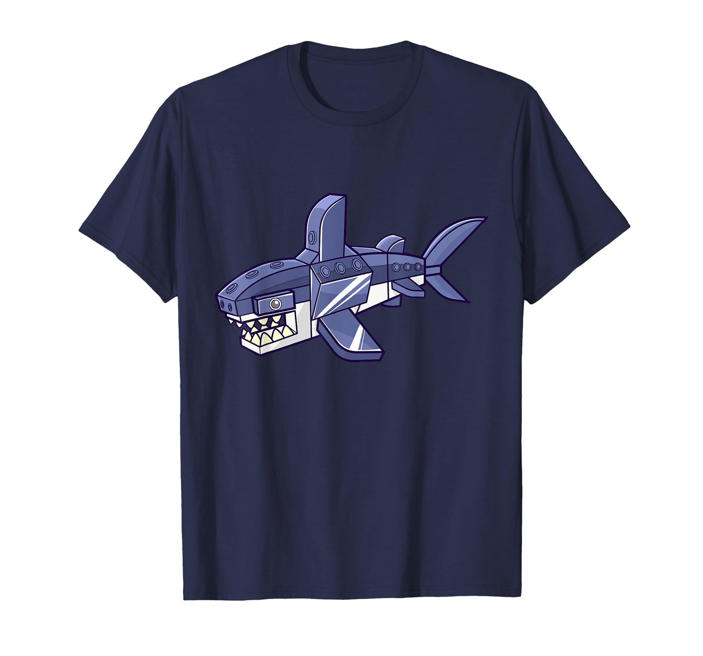 Shark Master Builder Building Blocks Boys Kids T-Shirt