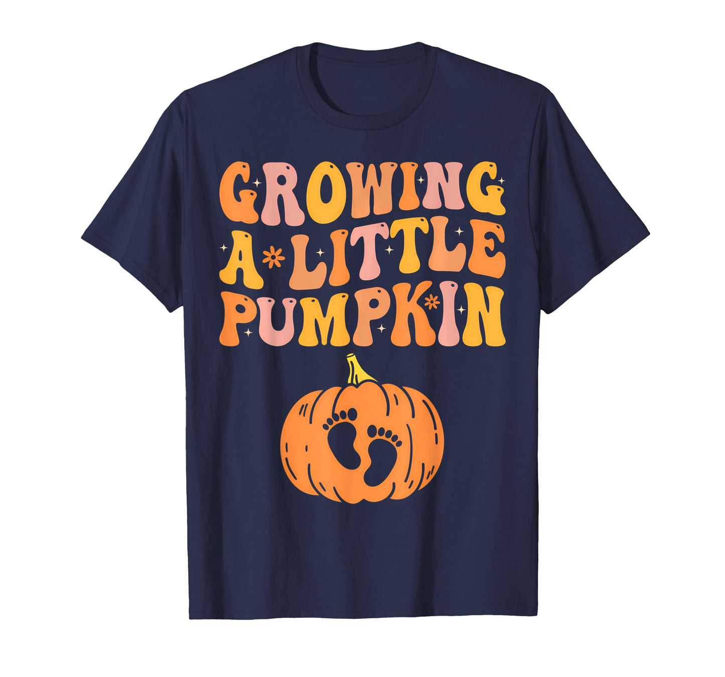 Growing A Little Pumpkin Pregnancy Announcement Halloween T-Shirt