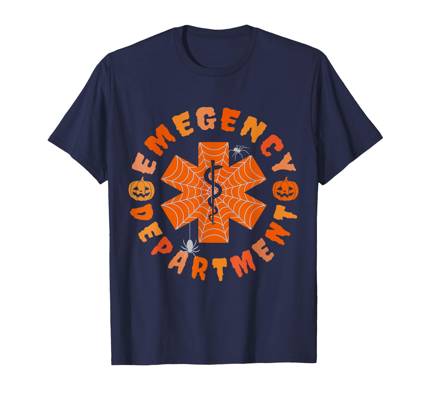 Spooky Nurse Emergency Department Emergency Room Halloween T-Shirt