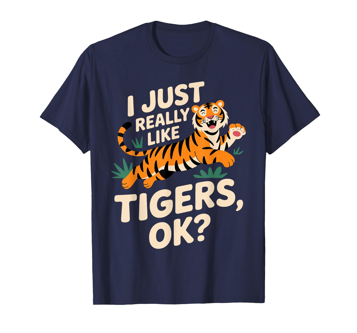 Funny Tiger Art for Men Women Boys Girls Animal Tiger Lover T-Shirt