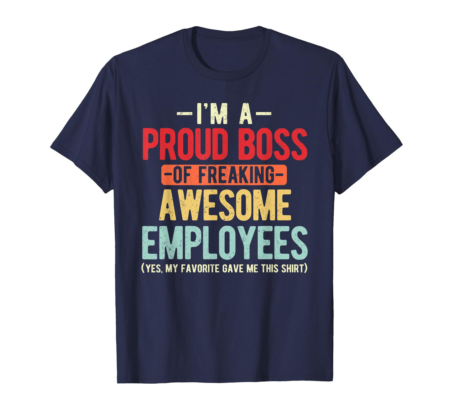 Appreciation Proud Boss Love Employee Gifts Tee Unisex-Adult Office Retro Funny Boss T-Shirt Black Small