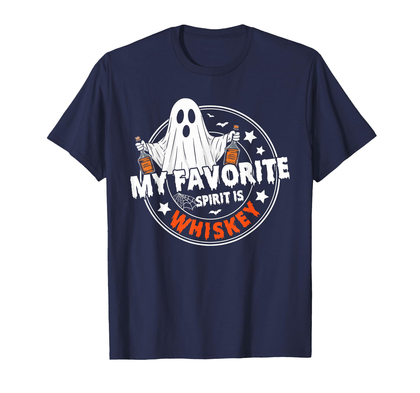 My Favorite Spirit is Whiskey Funny Ghost Halloween Costume T-Shirt