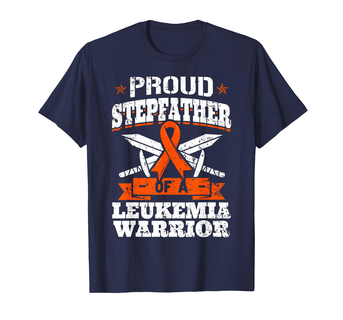 Proud Stepfather Of A Leukemia Warrior Awareness Ribbon T-Shirt