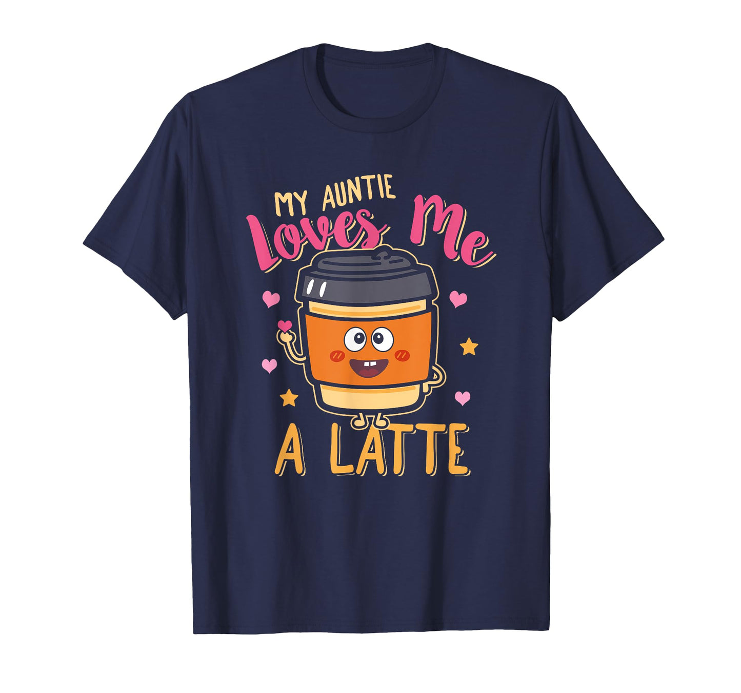 Kids My Auntie Loves Me A Latte Aunt T-Shirt