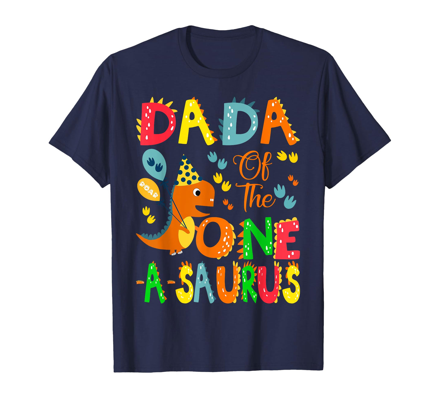 Dada of The One-A-Saurus 1St Birthday Boy Dinosaur T-Shirt
